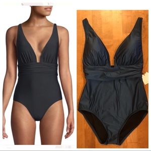 Calvin Klein Plunging Neckline Swimsuit Size 10